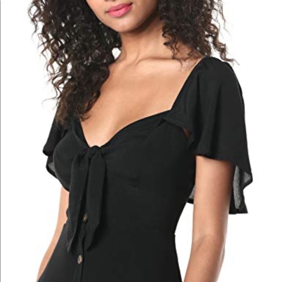 ASTR Retro Sweetheart Cut Black Dress Size M - Picture 2 of 9